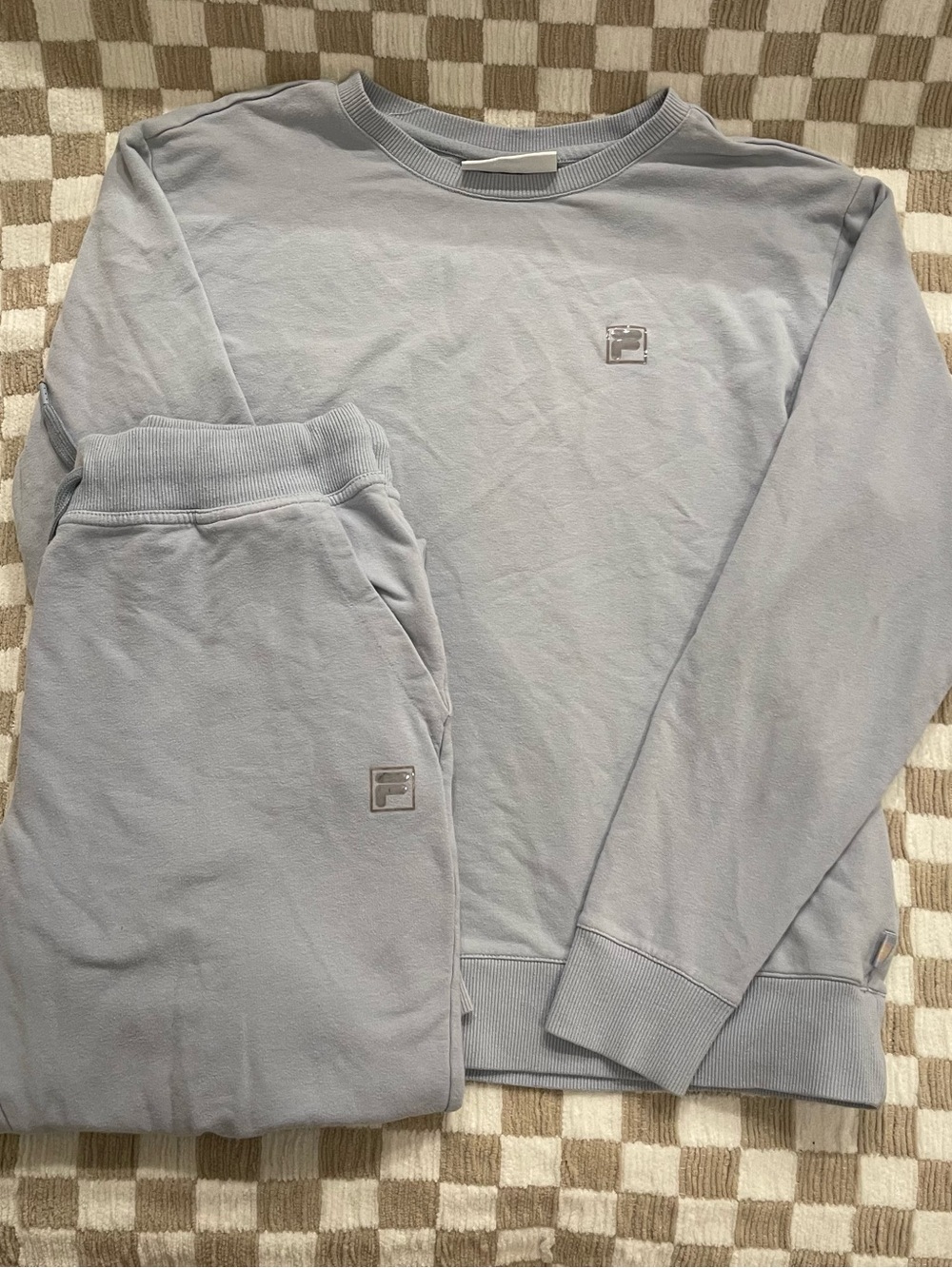 Fila Light Blue Logo Sweatshirt & Jogger Set